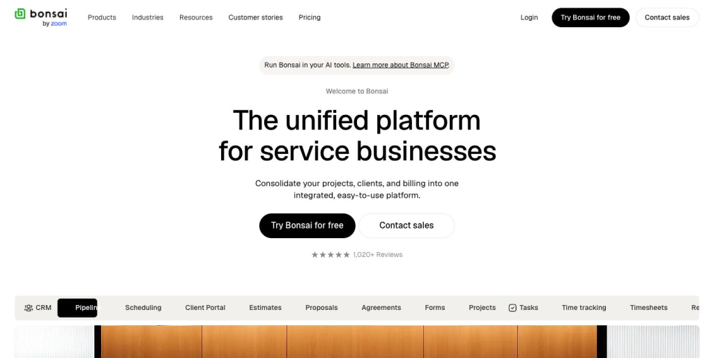 bonsai homepage