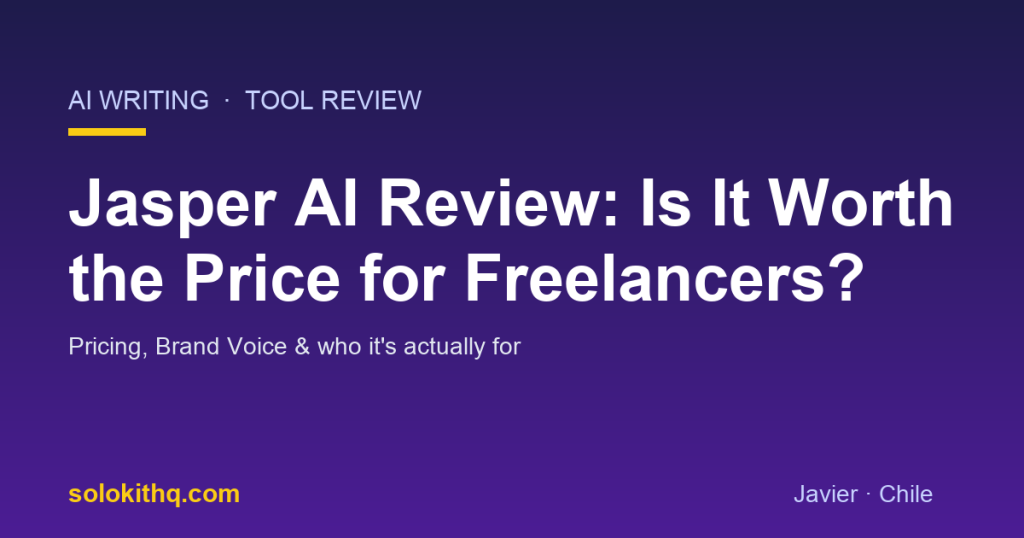Jasper AI review for freelancers — pricing and Brand Voice
